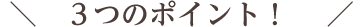 3つのポイント